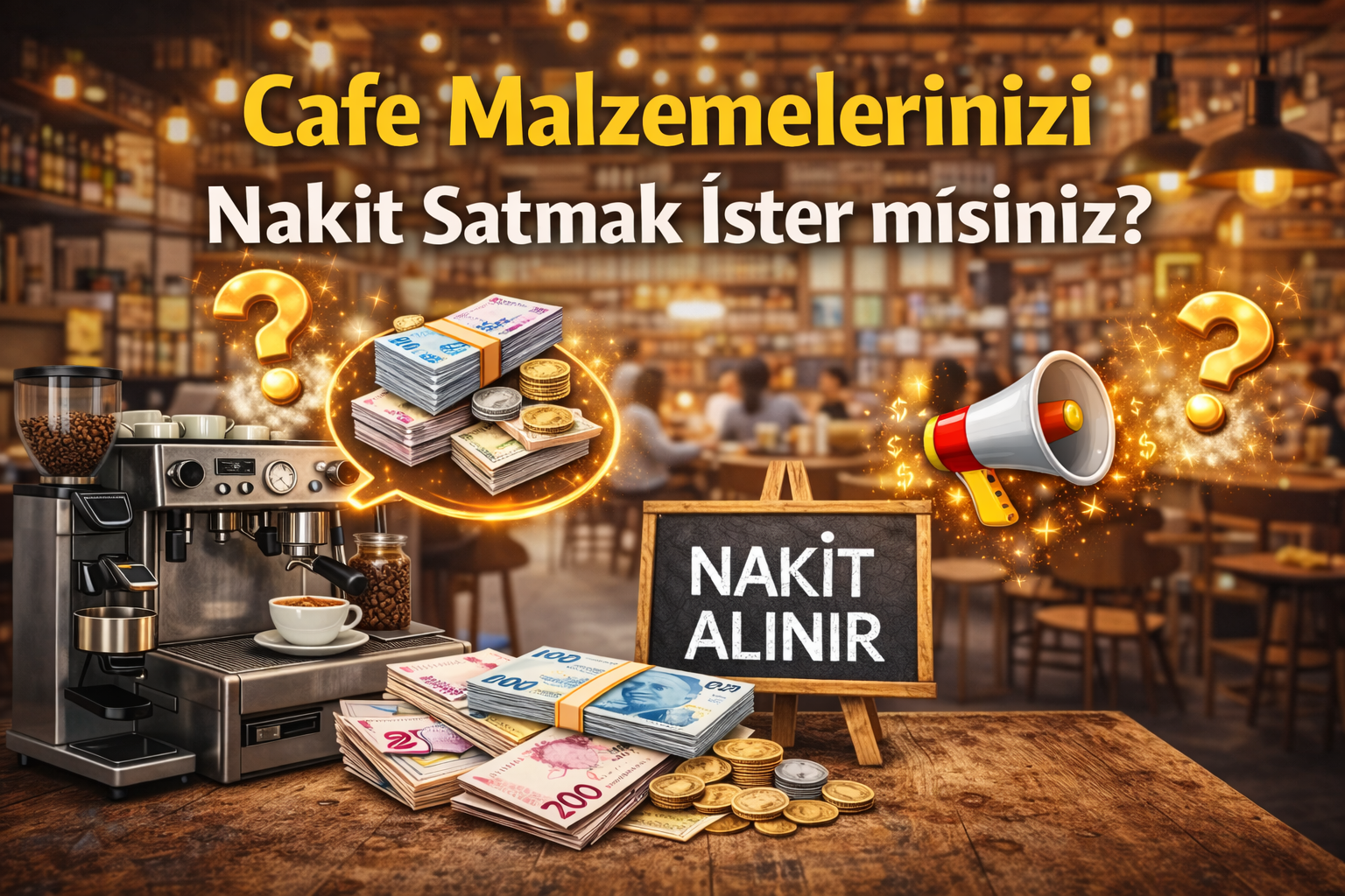 Cafe Malzemelerinizi Nakit Satmak İster misiniz