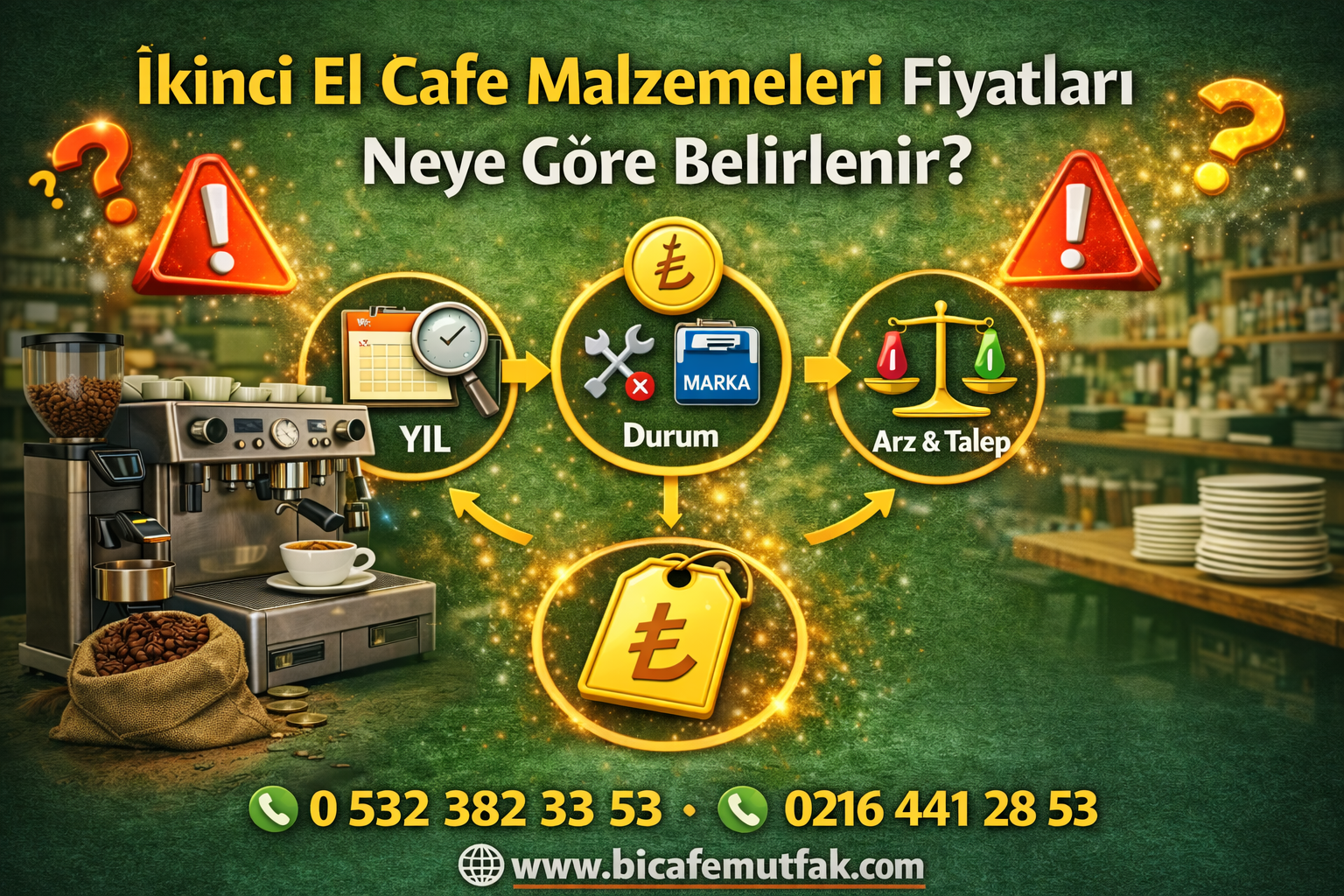 İkinci El Cafe Malzemeleri Fiyatları Neye Göre Belirlenir